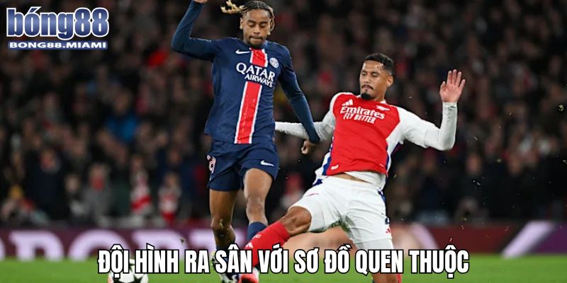 Soi kèo C1 Arsenal vs PSG 30/4 với sơ đồ ra sân khá quen thuộc